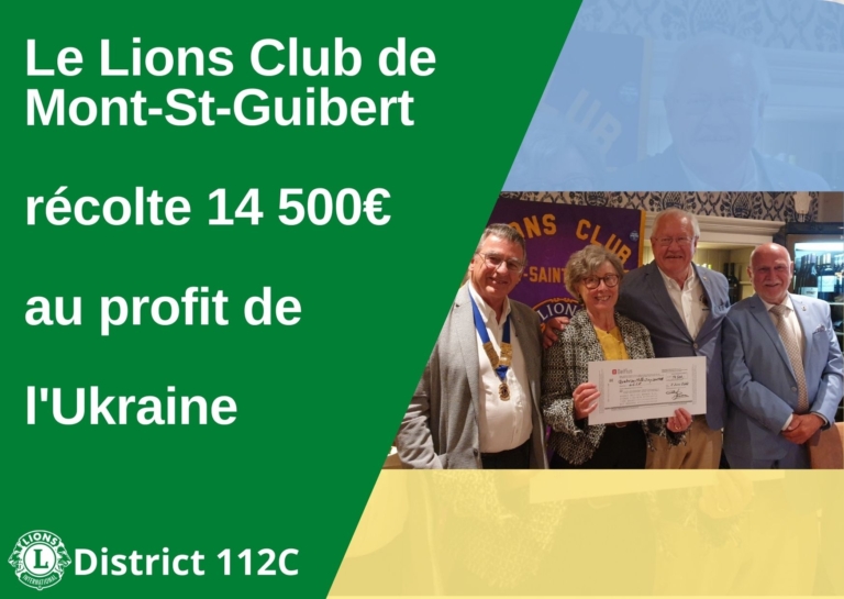 LC Mont-St-Guibert : récole de 14 500€ au profit de l’Ukraine