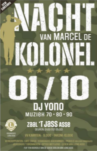 Flyer Retro Fuif Nacht Van Marcel De Kolonel 2022