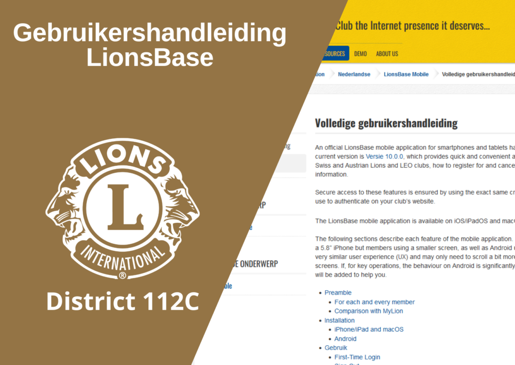 gebruikershandleiding LionsBase